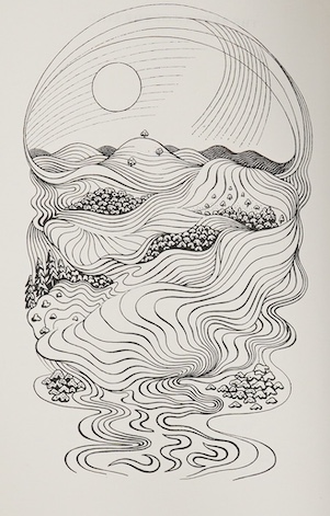 Folio Society - Tolkien, J. R. R. - The Lord of the Rings trilogy; The Fellowship of the Ring; The Two Towers ; The Return of the King, illustrations by Ingahild Grathmer, drawn by Eric Fraser, illustrated endpapers, 197